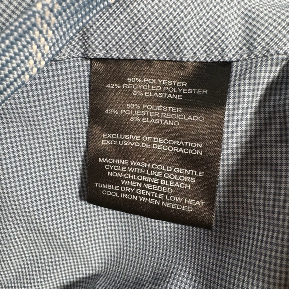 Hang Ten Chino Shorts Mens Size 40 Blue Gingham - Picture 4 of 7